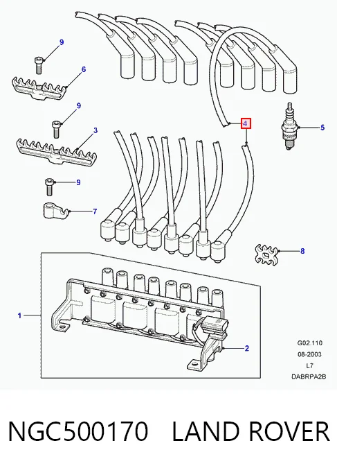 Juego de cables de bujias Land Rover Discovery II SUV (LJ ,LT) (1998 - 2004) precio, desde 49,41 EUR