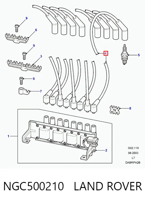 Cables de encendido para Land Rover Discovery II (LJ ,LT)