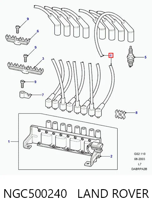  Cables de bujías Land Rover Discovery 2