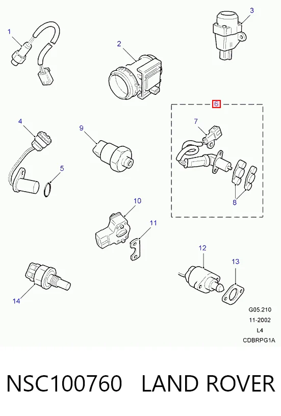  Sensor de cigüeñal Land Rover Discovery 2