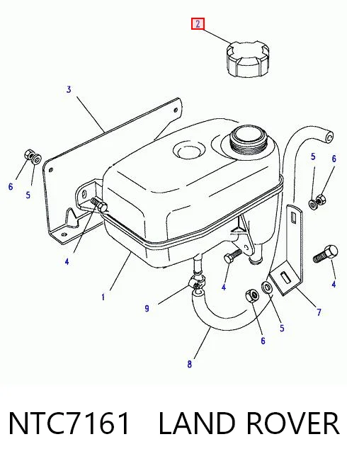 NTC7161 Land Rover Tapón del radiador de refrigerante
