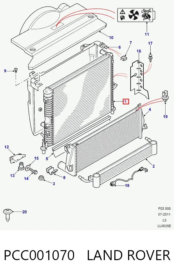 Radiador de água Jdeus 002M20