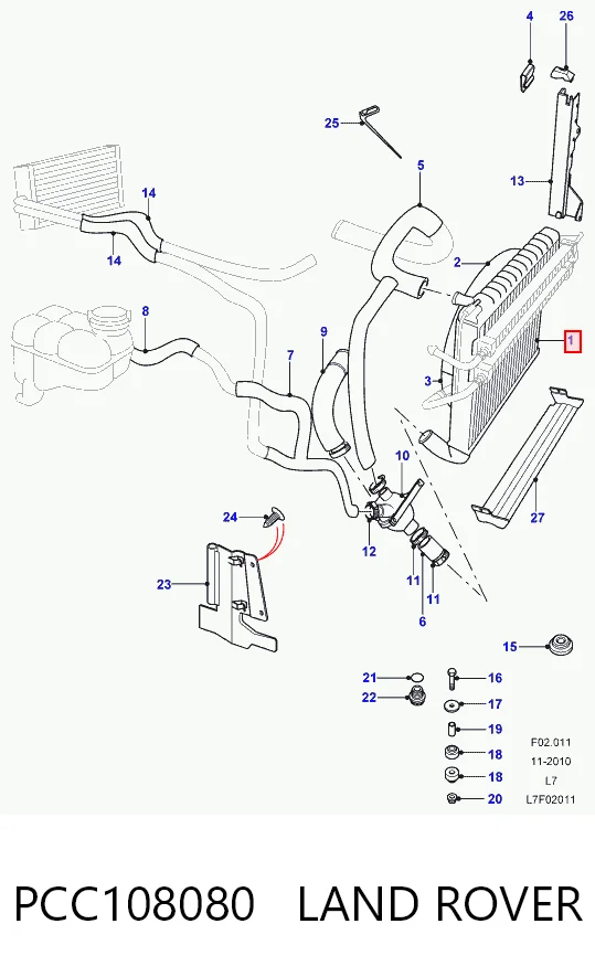  Radiador Land Rover Range Rover 2