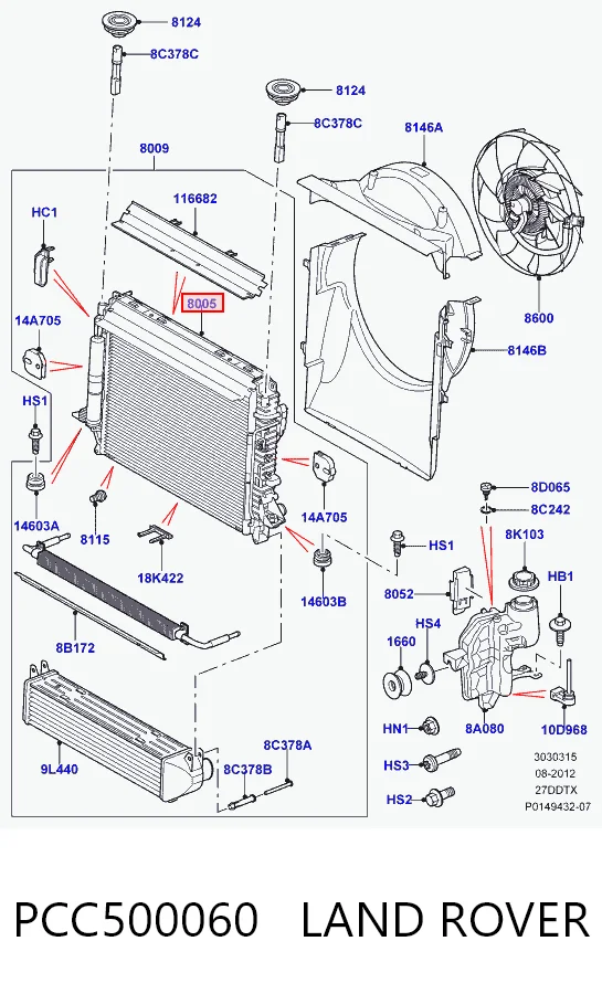  Radiador Land Rover Range Rover 