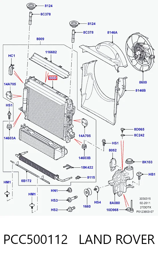 Refrigeración del motor para Land Rover Range Rover SPORT I L320