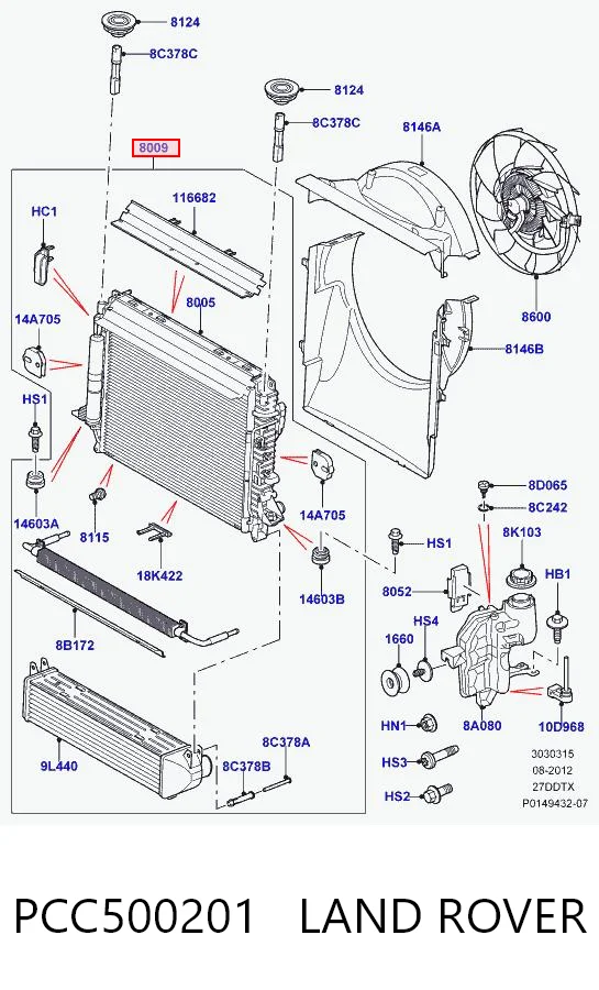 Água radiador Land Rover Range Rover SPORT I SUV (L320) (2005 - 2013) precio, desde 130,68 EUR