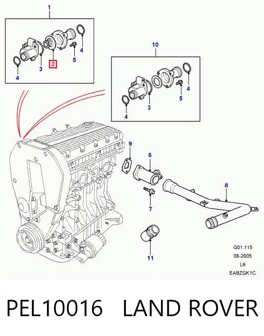 Termostato PEL10016 LAND ROVER