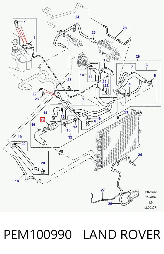 Termostato LAND ROVER PEM100990