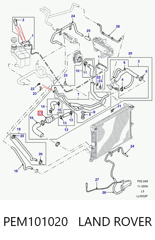 Termostato LAND ROVER PEM101020