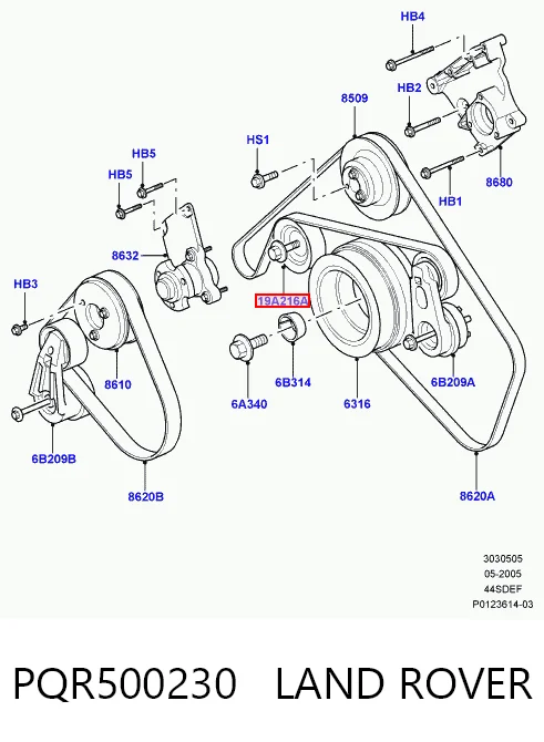 Polea tensora para Land Rover Range Rover III L322