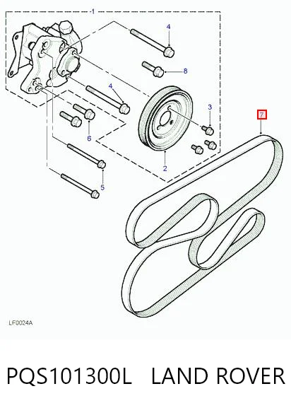 Correa de accesorios PQS101300L LAND ROVER