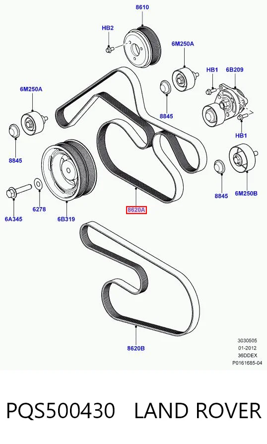 Correa de alternador A9369933996 Mercedes