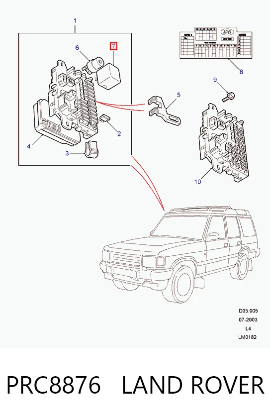 PRC8876 Land Rover Intermitente de espejo