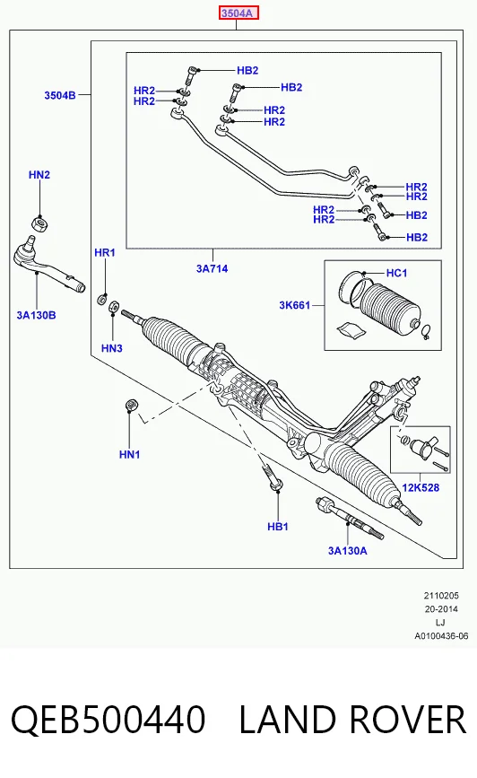 Cremallera de dirección para Land Rover Range Rover L322