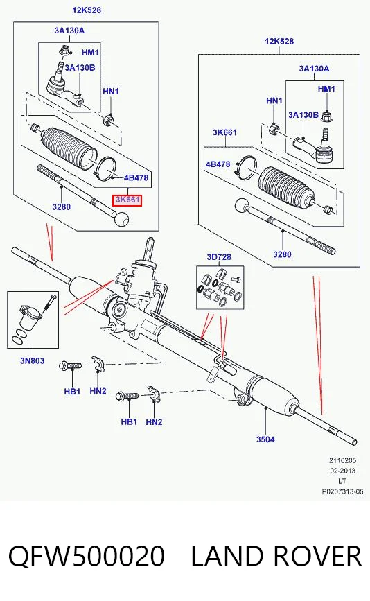 Comprar Fuelle de la cremallera de dirección Land Rover Range Rover I L320 a bajo precio