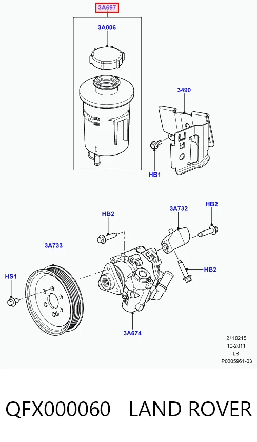 Comprar Depósito de bomba de dirección hidráulica Land Rover Range Rover III L322