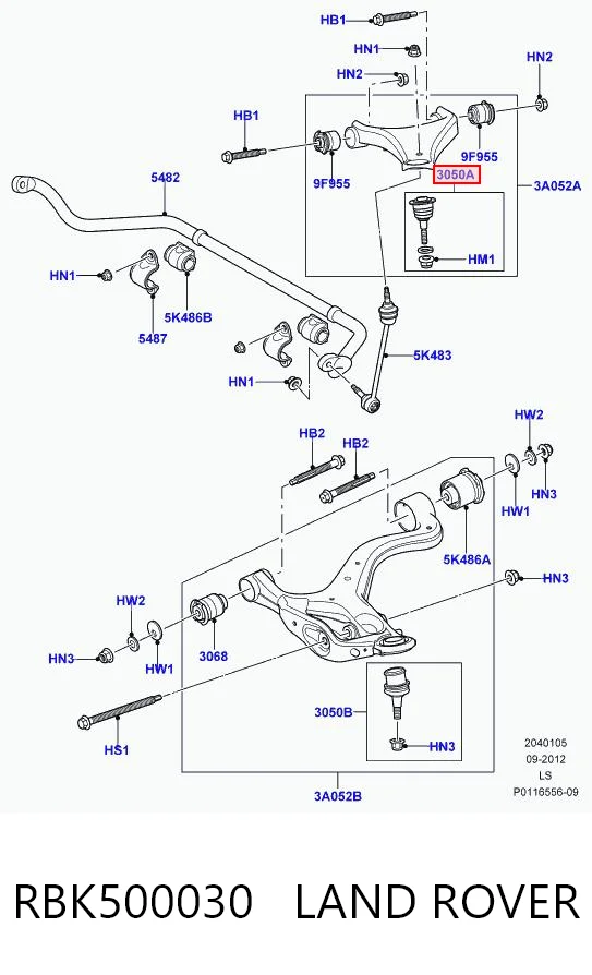 Rótula de suspensión para Land Rover Range Rover L320