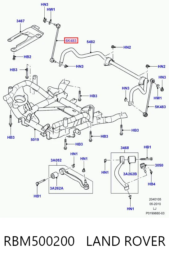Soporte de la barra estabilizadora delantera Range Rover III SUV (2002-2009) original desde 19,78 €