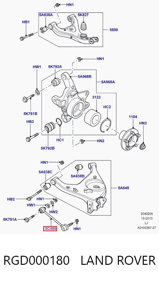 Soporte estabilizador Land Rover Range Rover III SUV (L322) (2002 - 2009) precio, desde 22,76 EUR