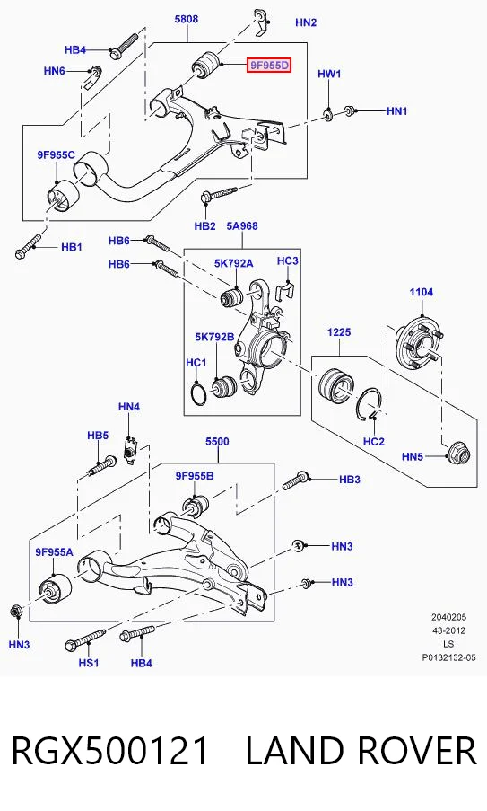 RGX500121 Land Rover