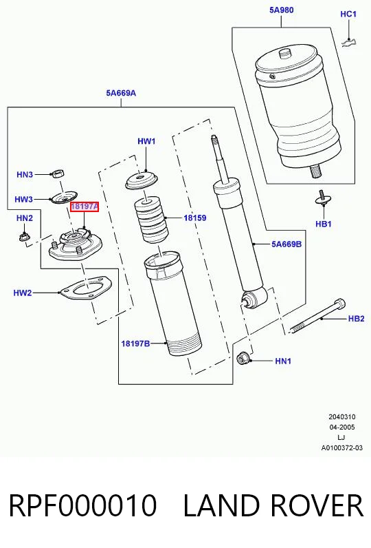 Comprar Copelas trasero Range Rover III L322