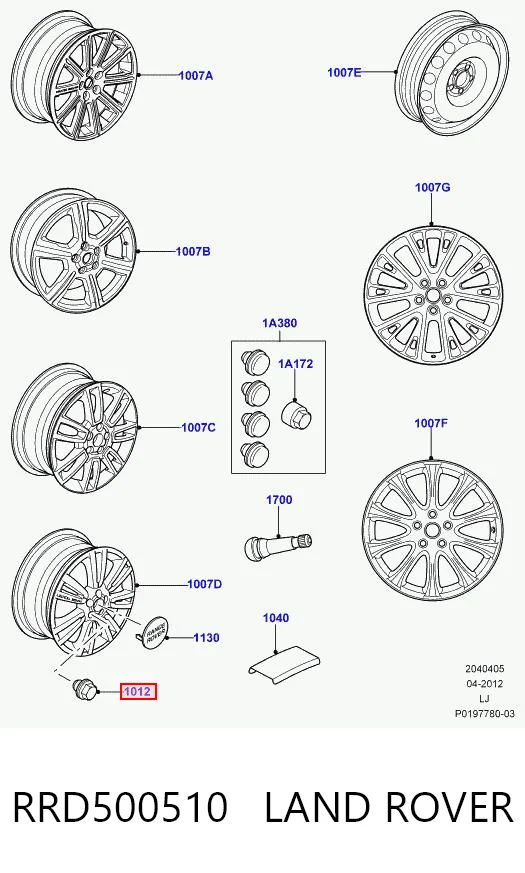  Tuercas de rueda Land Rover Range Rover 3