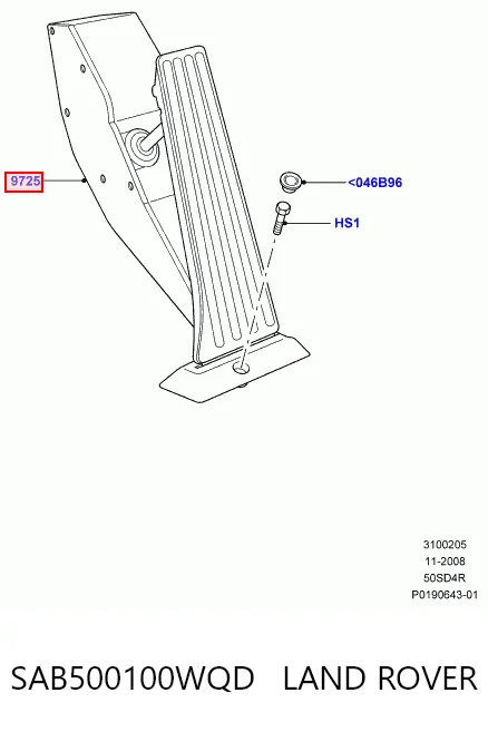 Pedal de aceleracion para Land Rover Range Rover III L322