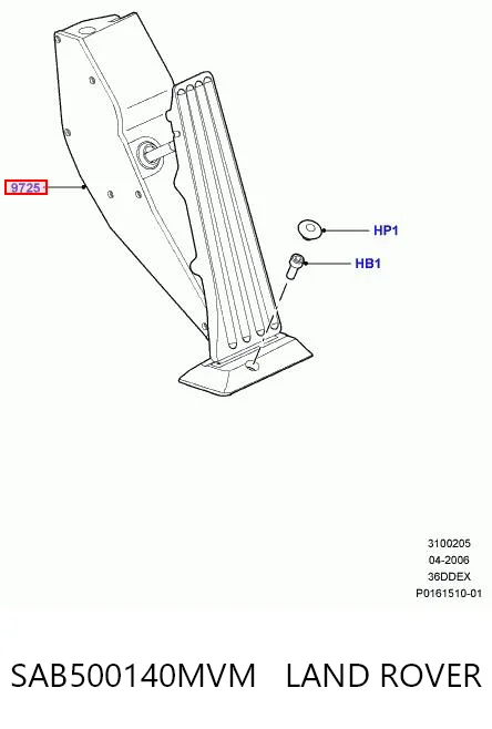 Pedal de aceleracion para Land Rover Range Rover III L322