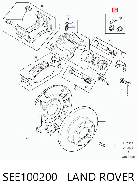  Kit de reparación de pinzas de freno Nissan Primera 