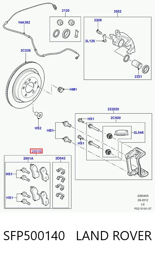 Pastillas de freno traseras LR032377 Hyundai/Kia