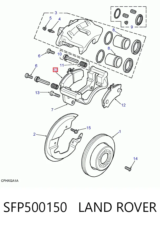 SFP500150 Land Rover Pastillas delanteras