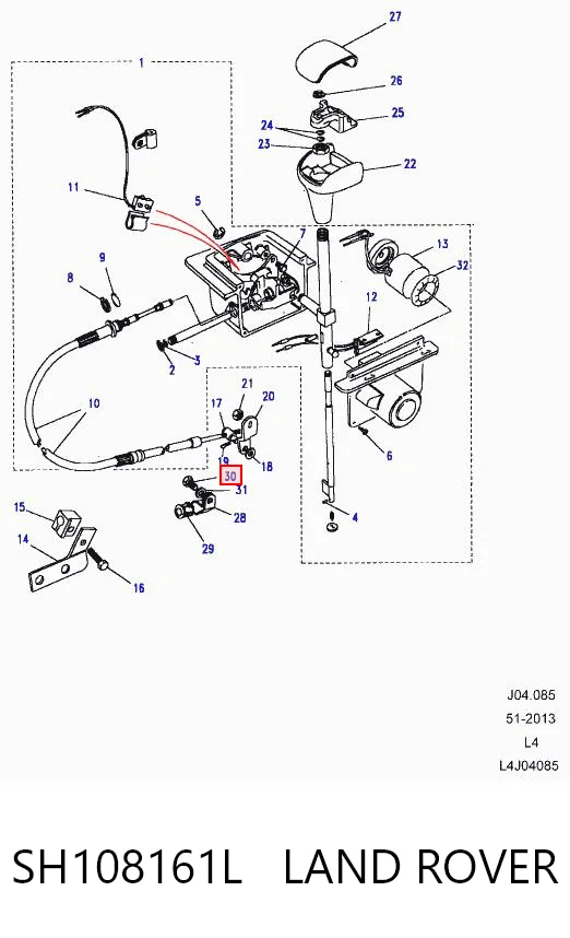 Tornillo de culata SH108161L LAND ROVER