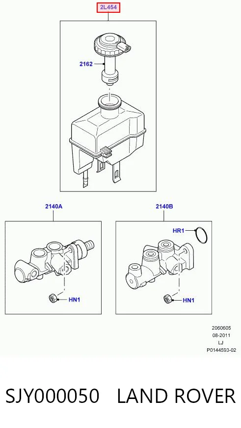 Depósito de líquido de frenos para Land Rover Range Rover L322