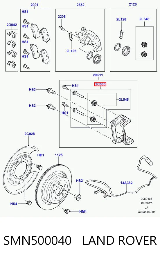 Kit de reparación de pinzas de freno trasero 28LR015525 PLUS AFTERMARKET