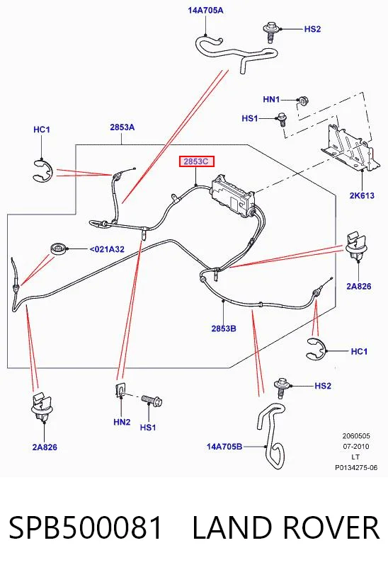 Comprar Cable de freno de mano trasero derecho Land Rover Discovery IV L319 a bajo precio
