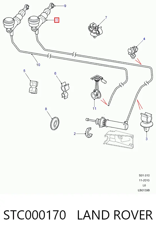 STS100040 Rover Cilindro maestro de clutch
