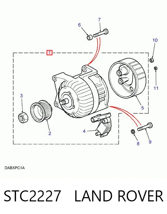 Alternador LAND ROVER STC2227
