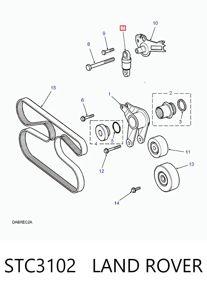 Tensor de correa de accesorios STC3102 LAND ROVER