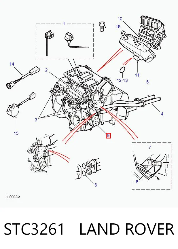 Radiador de calefacción STC3261 LAND ROVER