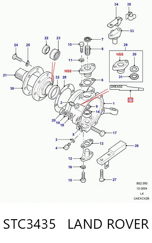 STC3435 Land Rover Clips de montaje parachoques delantero