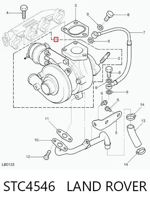 Turbocompresor STC4546 LAND ROVER