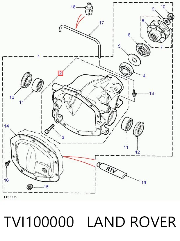 Grupo trasero TVI100000 LAND ROVER