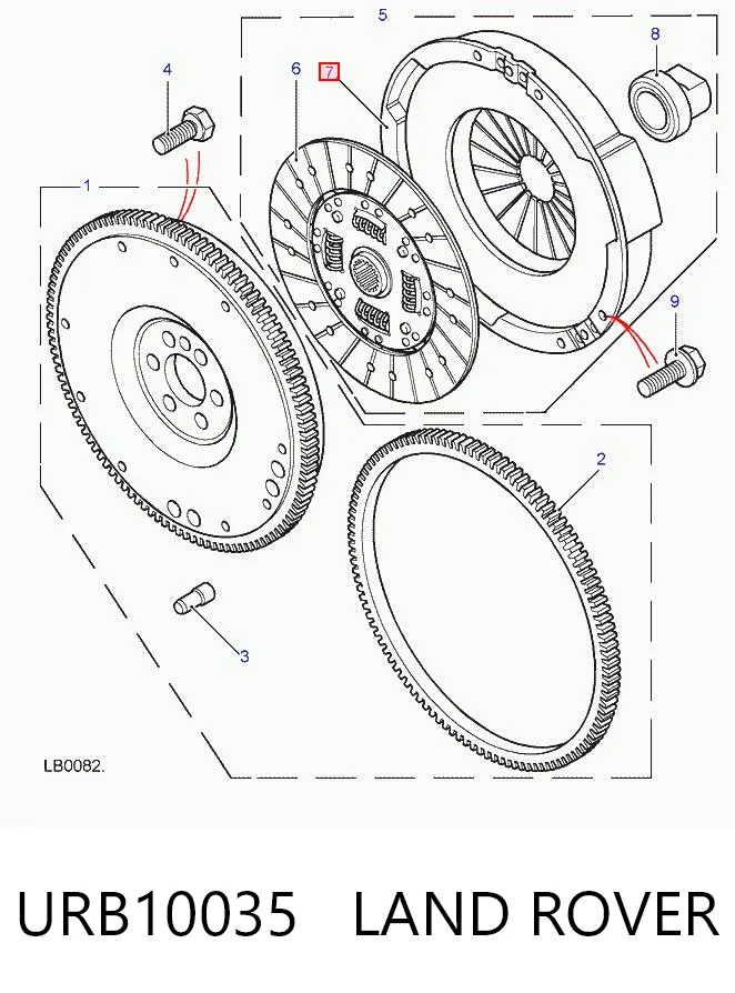 Plato de presión del embrague URB10035 LAND ROVER