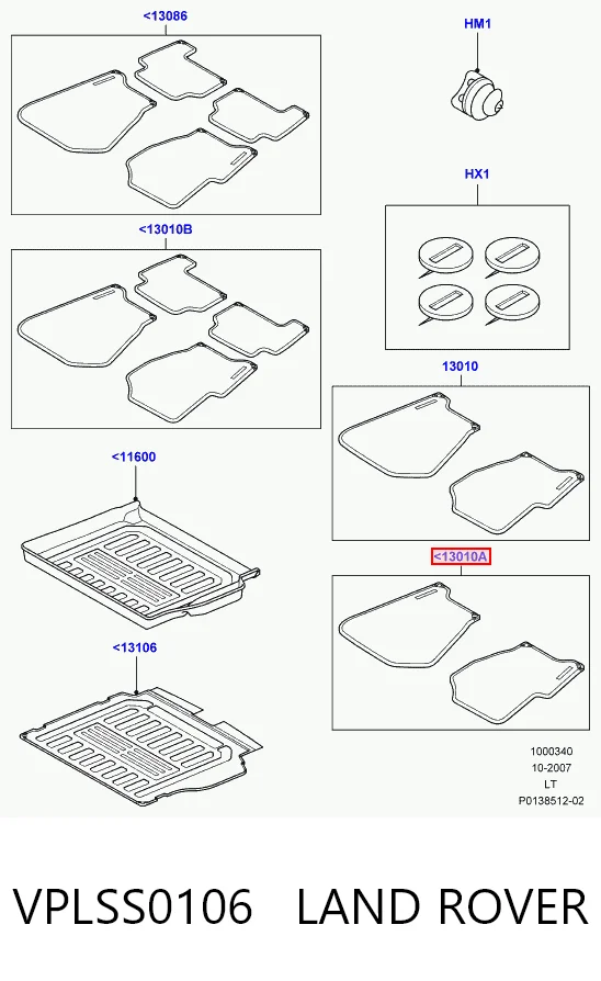 Comprar Juego de alfombrillas delanteras y traseras Land Rover Range Rover I L320 a bajo precio