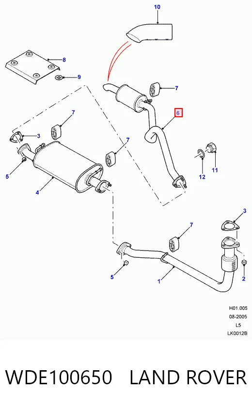 Silenciador trasero para Land Rover Discovery II LJ ,LT