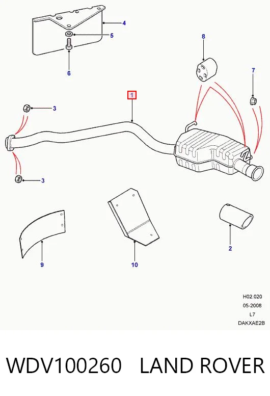 Silencioso trasero Land Rover Range Rover II (LP, P38A)