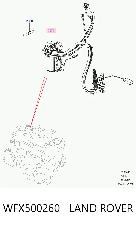 WFX500260 Land Rover Módulo de alimentación de combustible