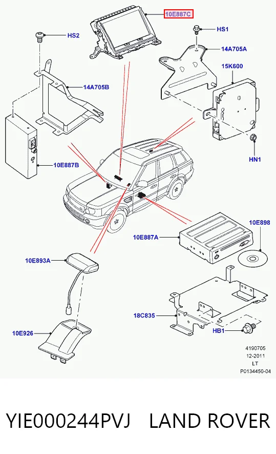 Pantalla multifuncion para Land Rover Discovery III LR3