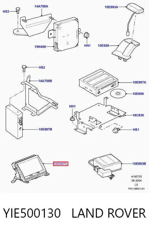 Pantalla multifuncion para Land Rover Discovery III LR3