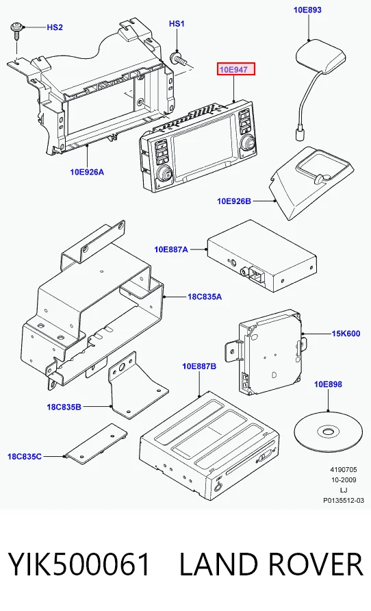 Pantalla multifuncion para Land Rover Range Rover III L322